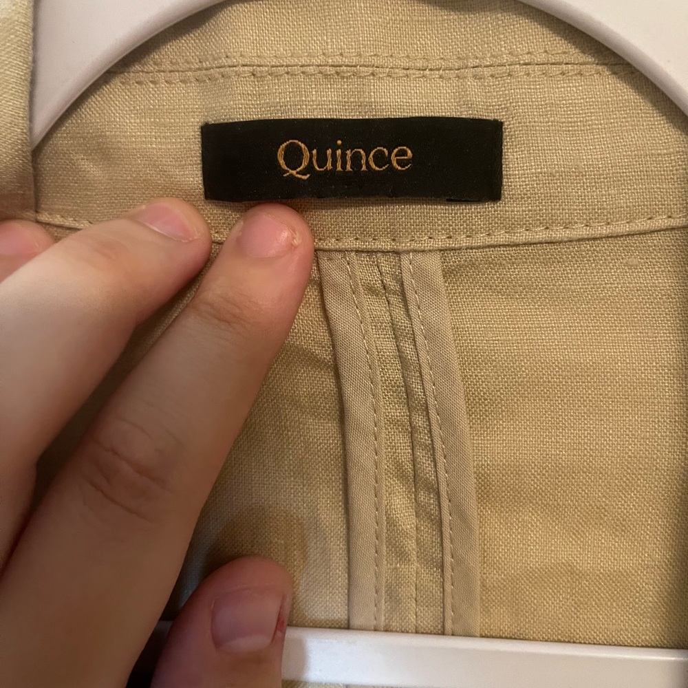 Quince 100% European Linen Blazer in Driftwood Size L - Picture 7 of 10